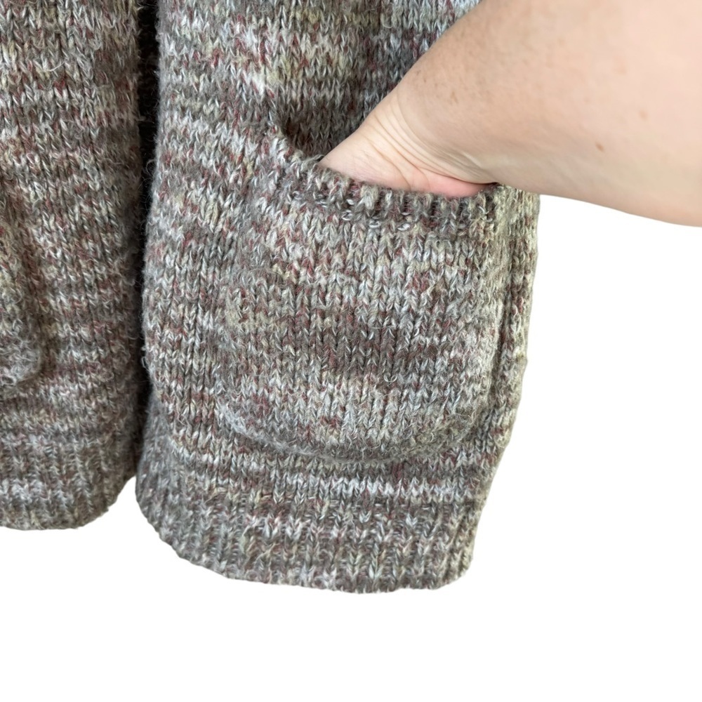 Kooi Knit Wear Mohair Wool Alpaca Two Button Cardigan Beige Women's Large - Picture 5 of 10